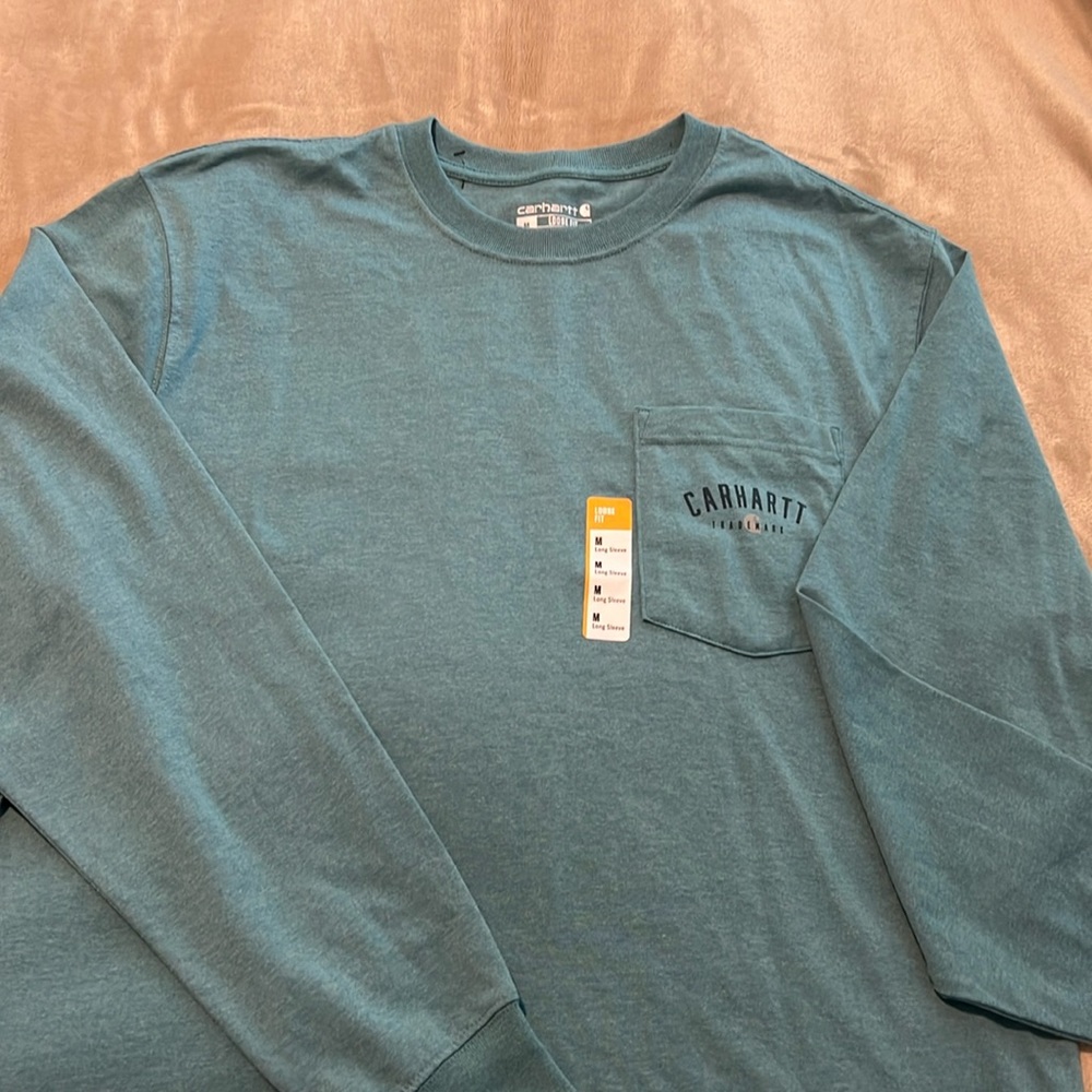 New teal carhartt t shirt